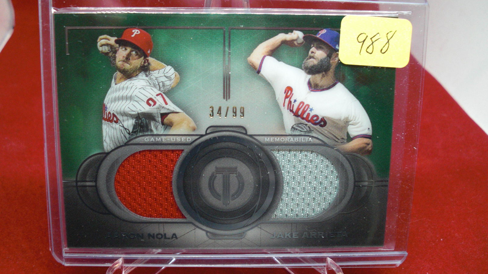 aaron nola jake arrieta dual jersey #34/99 (1 of 1)