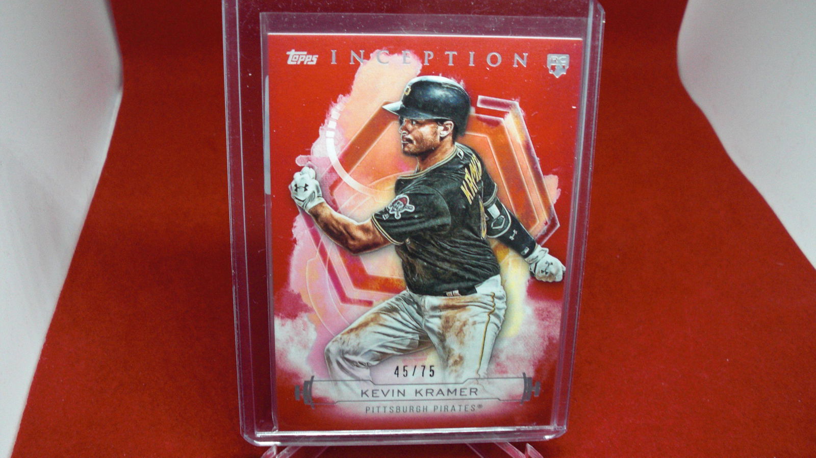 kevin kramer rookie inception red #45/75: in top loader