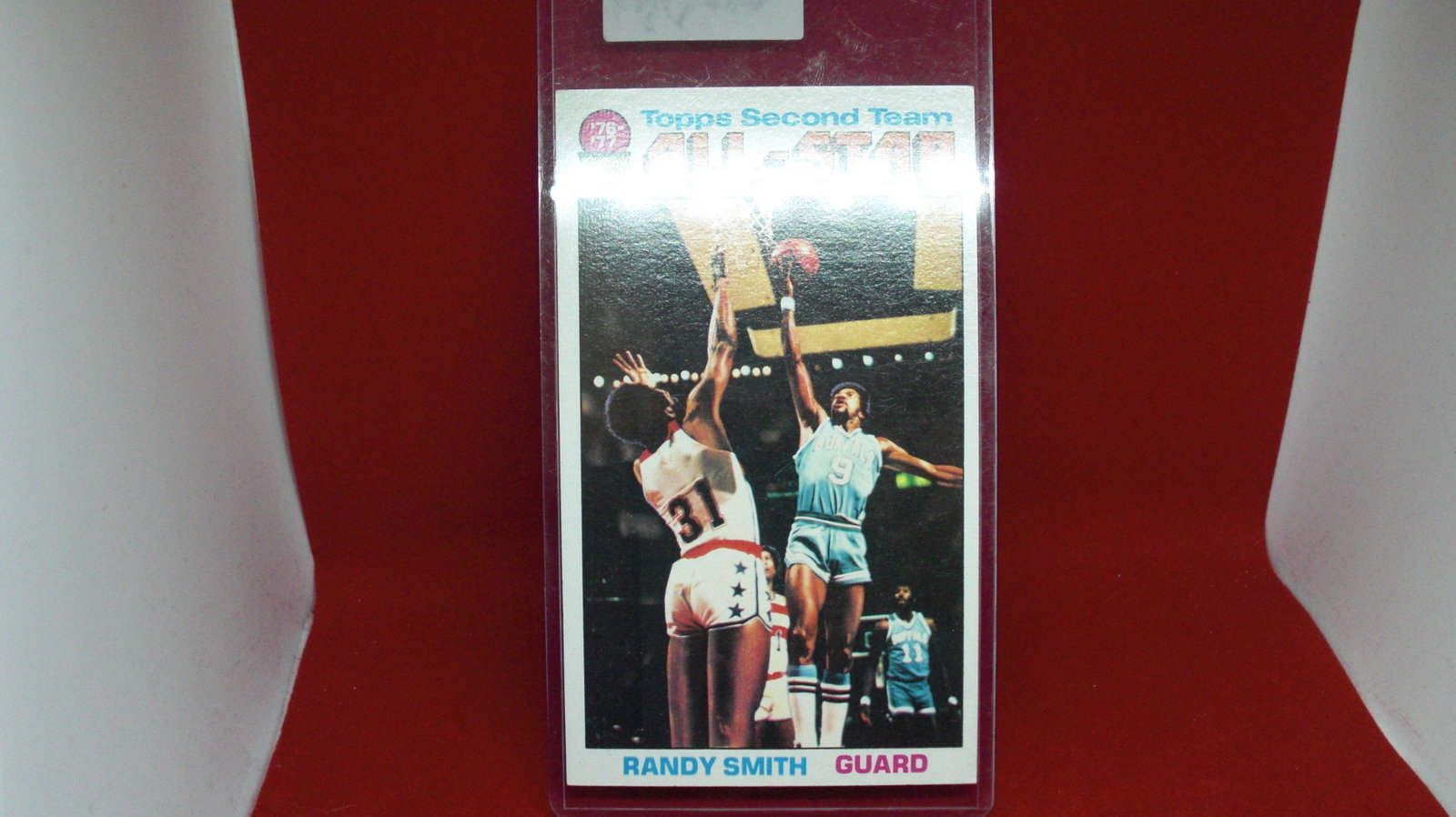 randy smith vintage large basketball card: in top loader