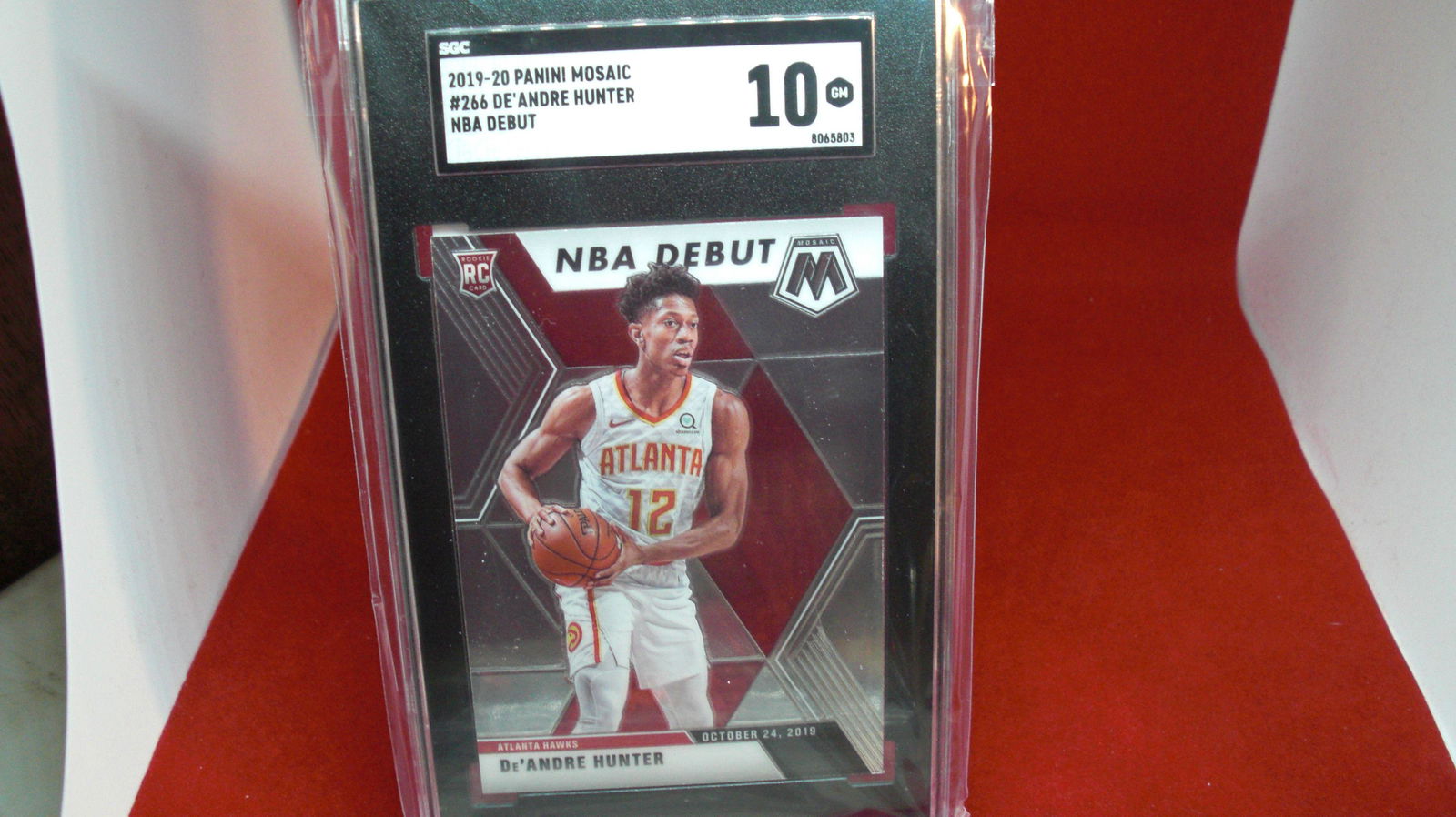 sgc graded 2019/2 de'andre hunter rookie mint 10 (1 of 1)