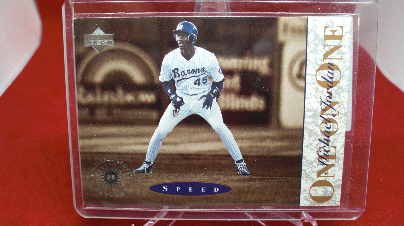 michael jordan card: in top loader