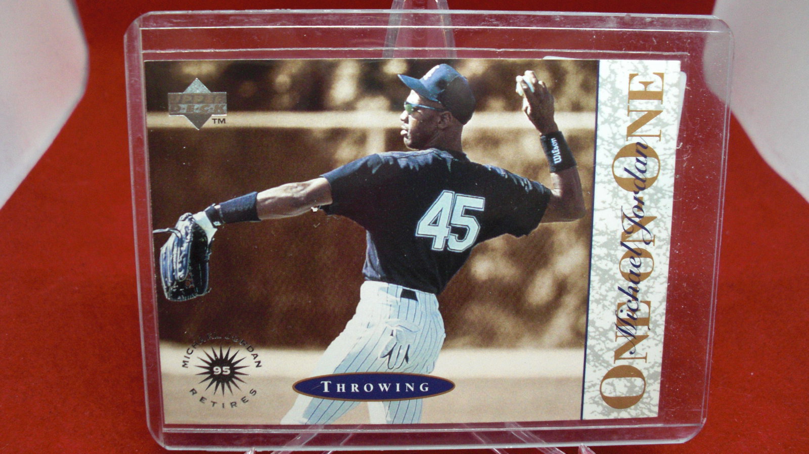 michael jordan card: in top loader
