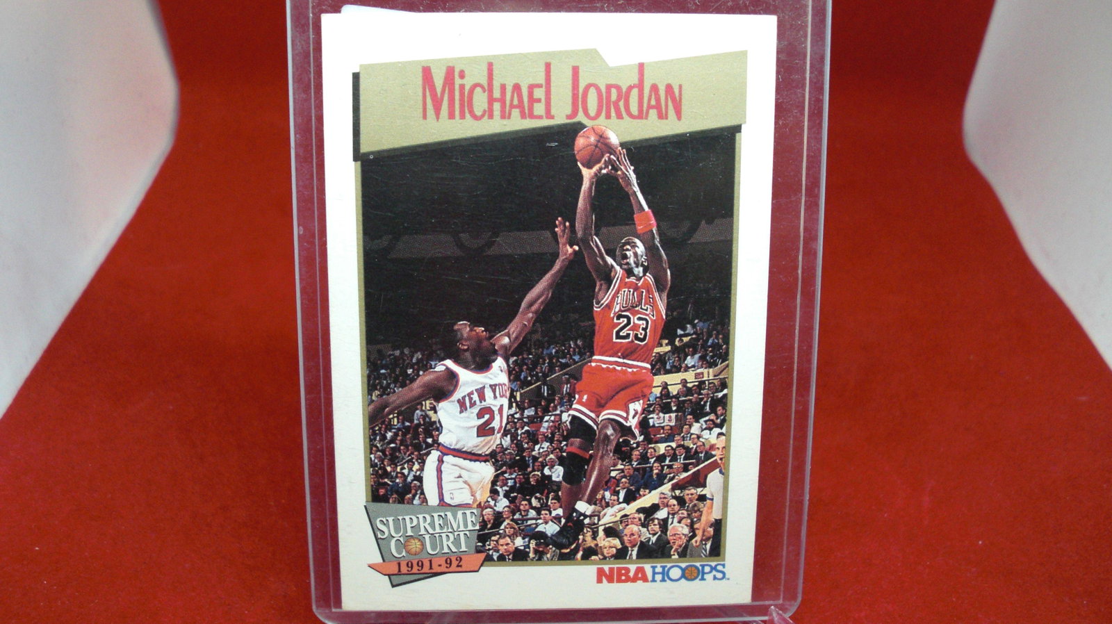michael jordan card: in top loader