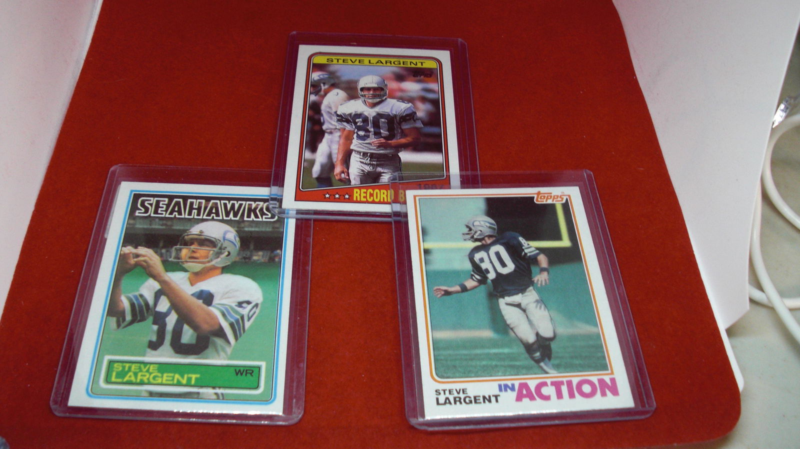 lot of 3 steve largent cards (1 of 1)