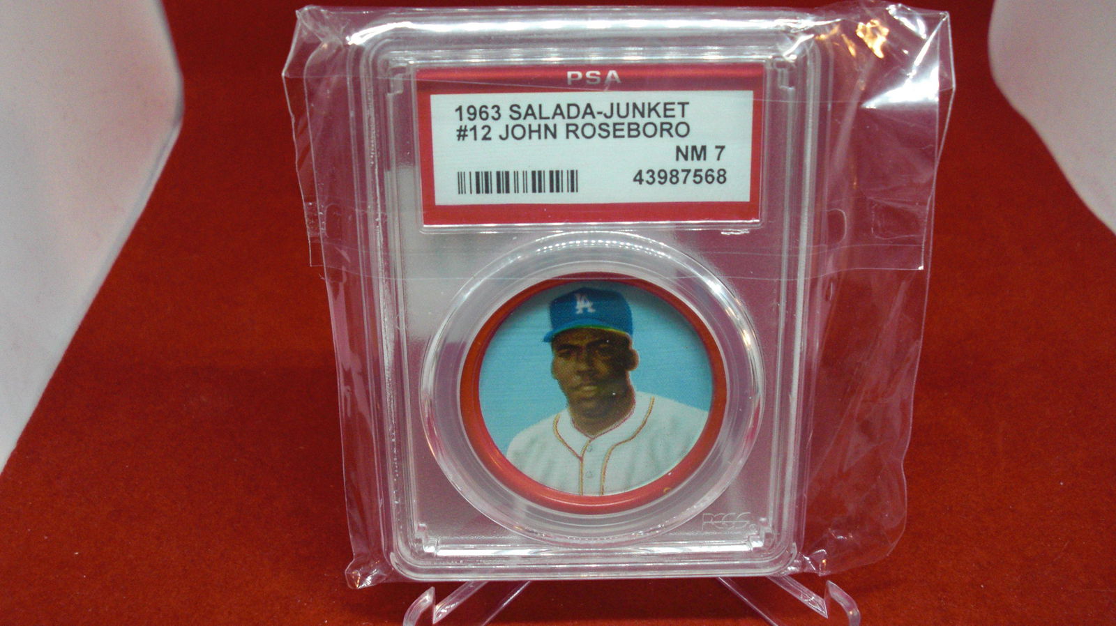 psa graded 1963 john roseboro mint 7 token (1 of 1)