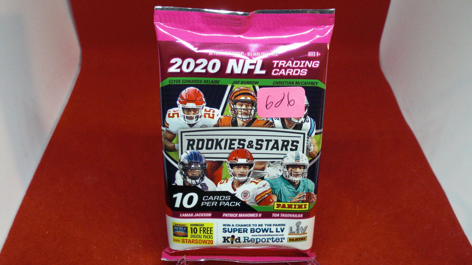 2020 unopened pack of football cards (1 of 1)