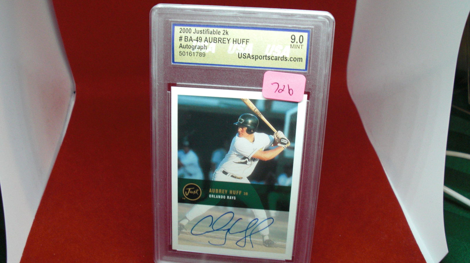 usa graded aubrey huff autograph mint 9 (1 of 1)