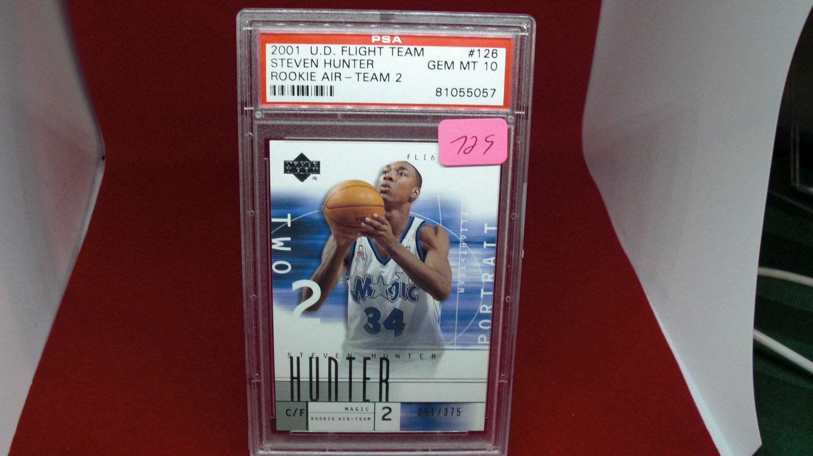 psa graded steven hunter mint 10 rookie #051/375 (1 of 1)