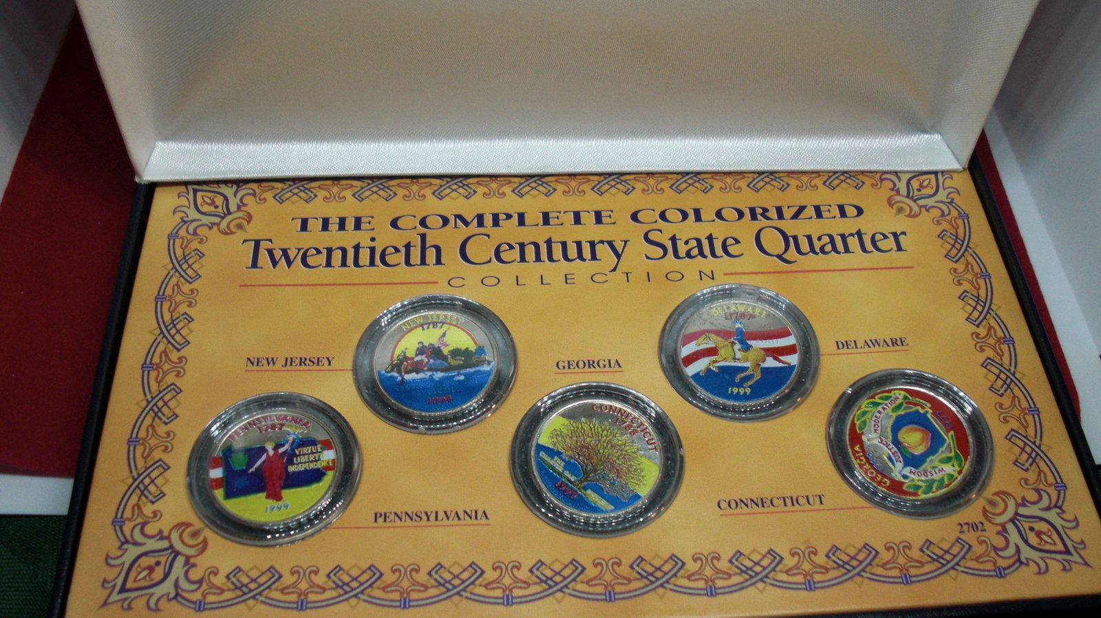 the complete colorized 20th century painted quarter: in blue box