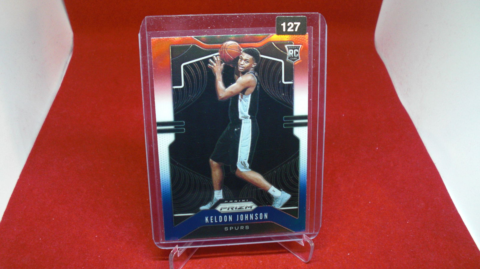 keldon johnson rookie prizm red/white/blue no.273 (1 of 1)