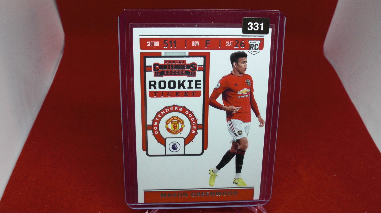 mason green wood rookie no.rt-23: in top loader