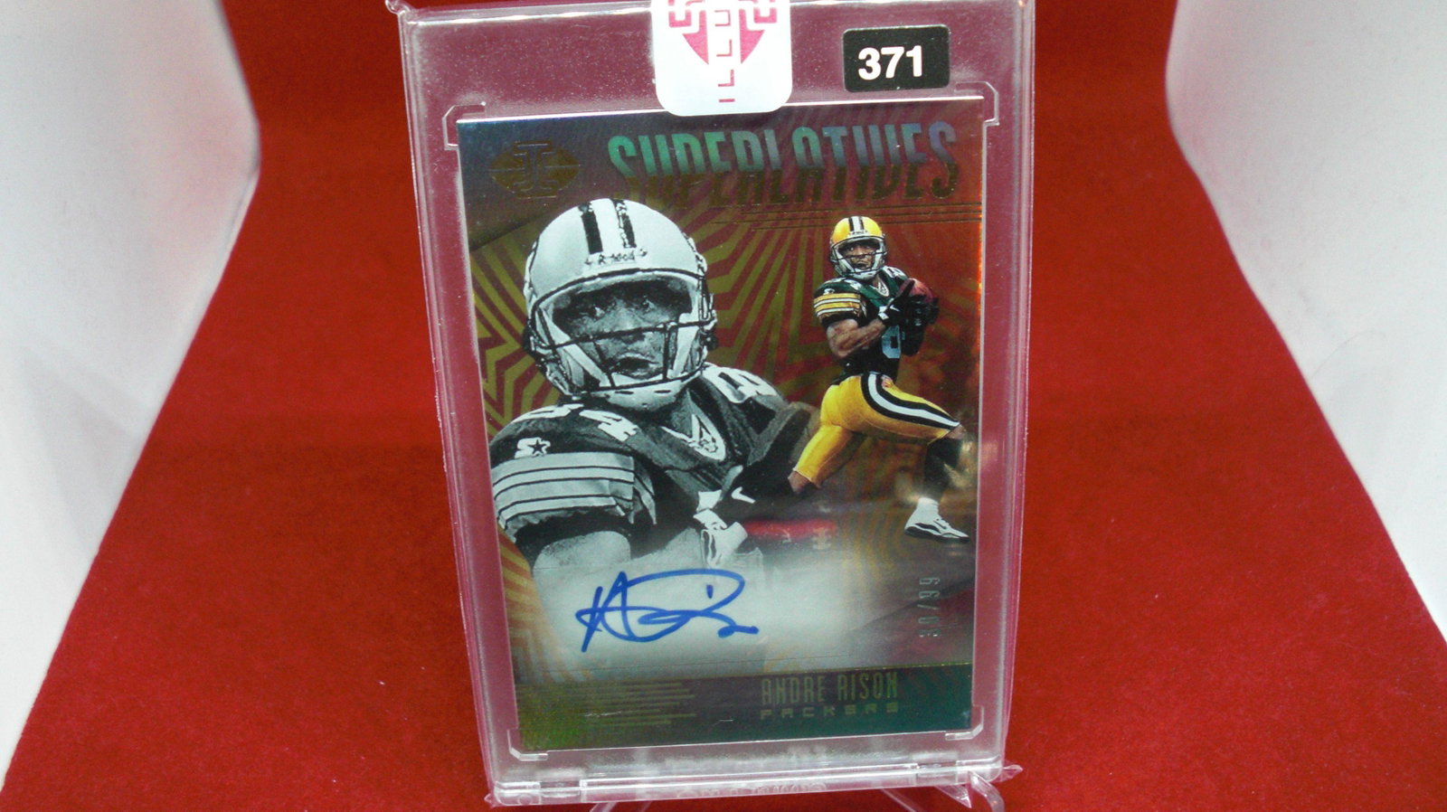 andre rison signature #30/99: in hard pastic case