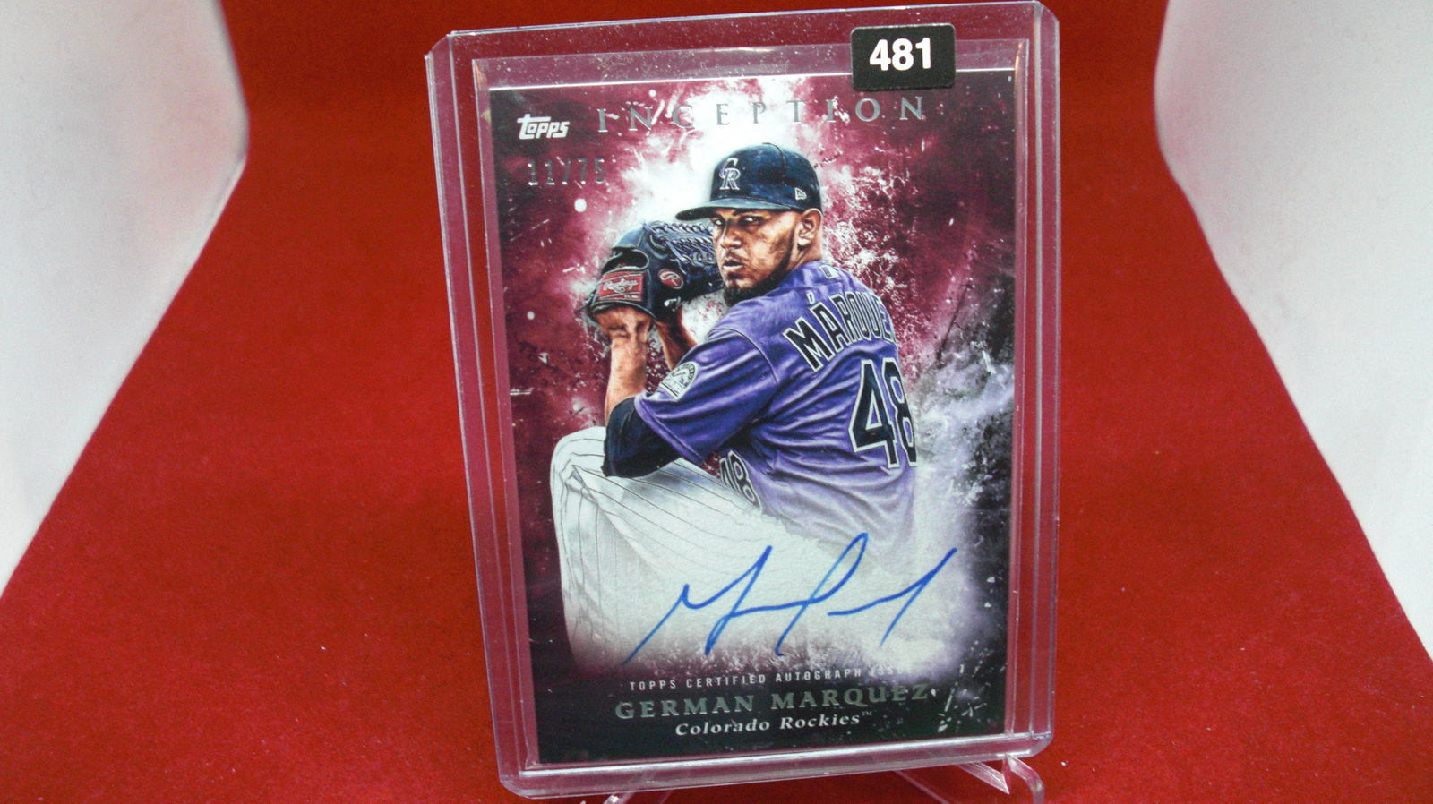 german marquez signature #11/75: in top loader