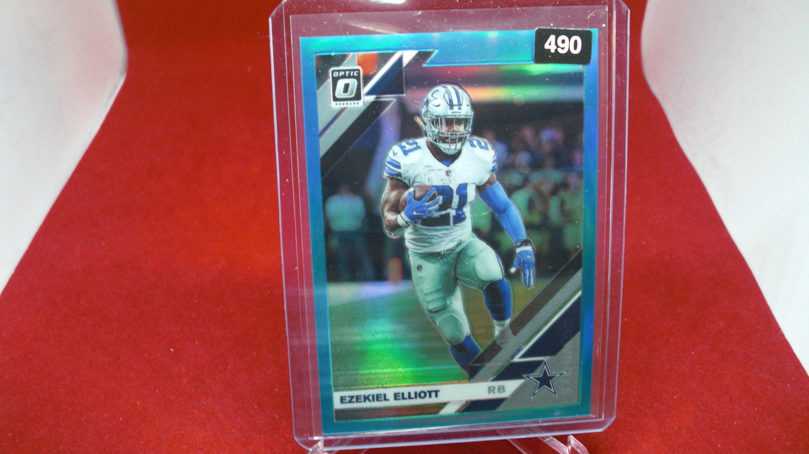 ezekiel elliot blue optic #167/299: in top loader