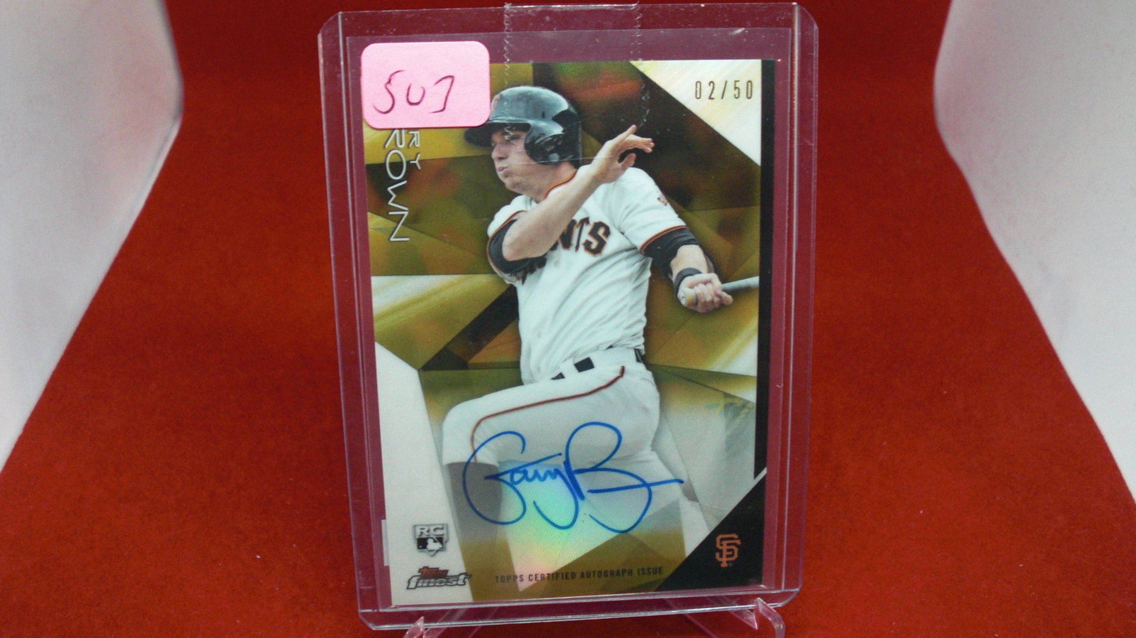 gary brown signature rookie #02/50: in top loader