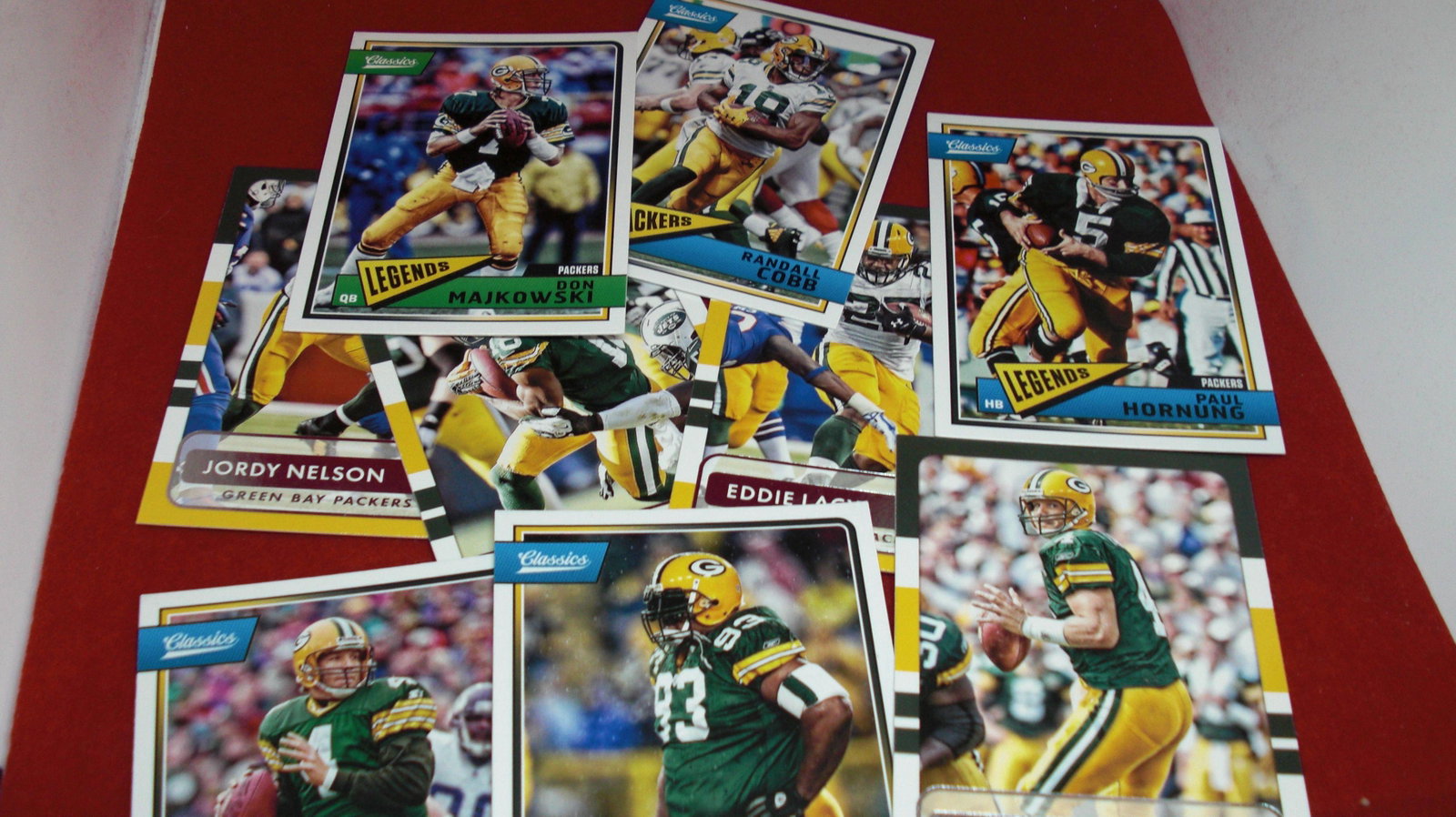 lot of 9 green bay packers: cheese head lot