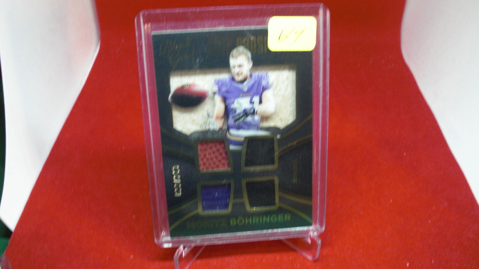 moritz bohringer gold rush quad relic #022/249: black gold in top loader