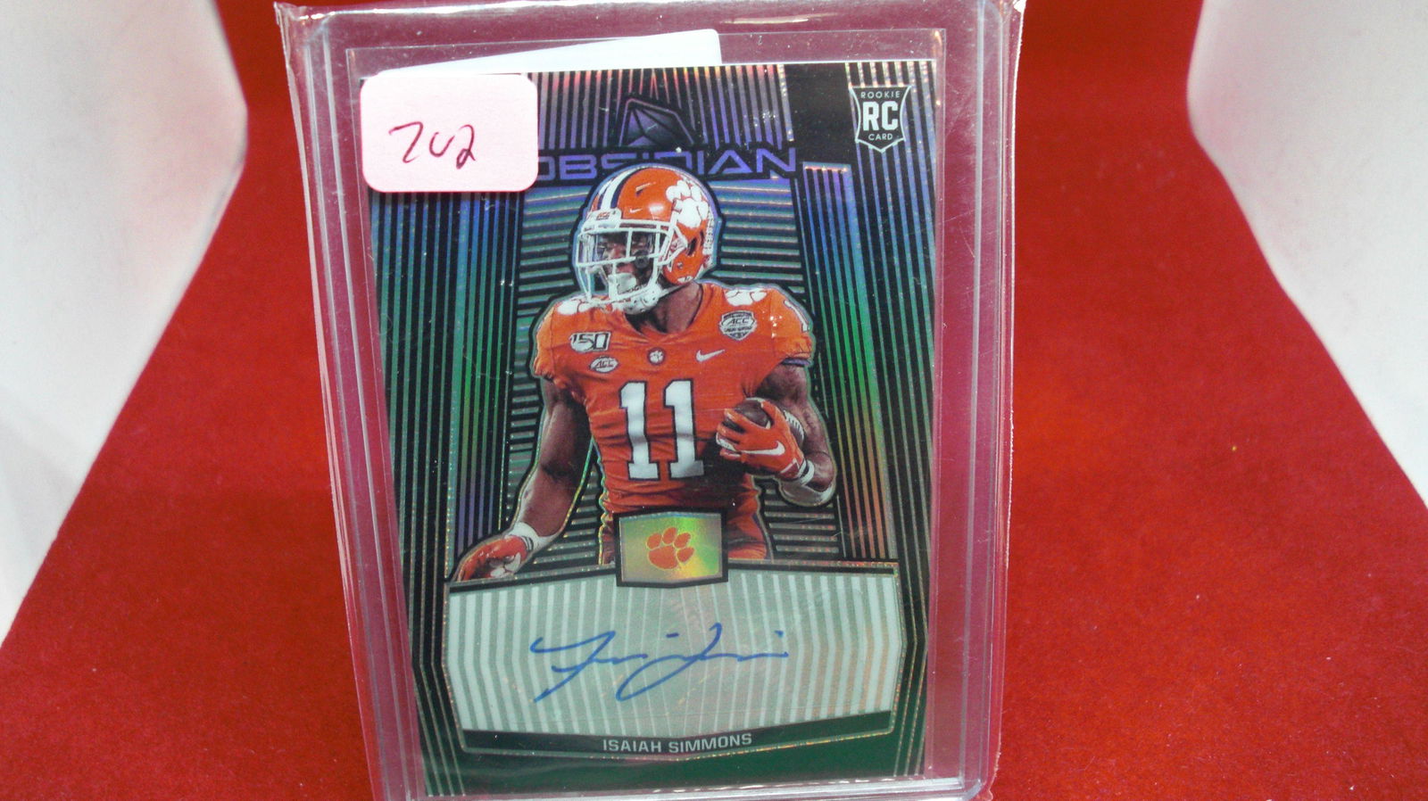 isaiah simmons rookie signature  obsidian #07/30 (1 of 1)