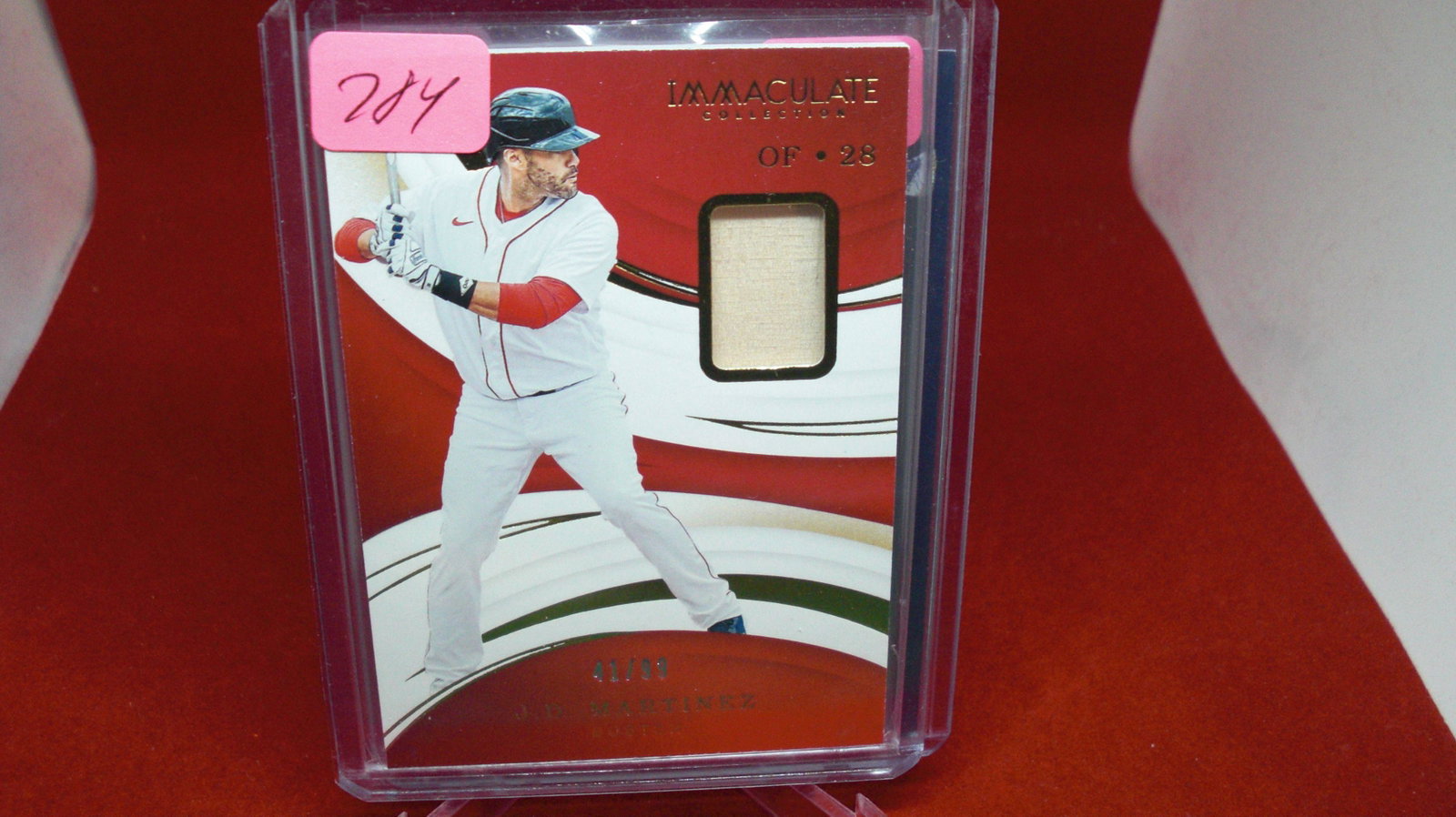 j.d martinez immaculate bat card #41/99: in top loader