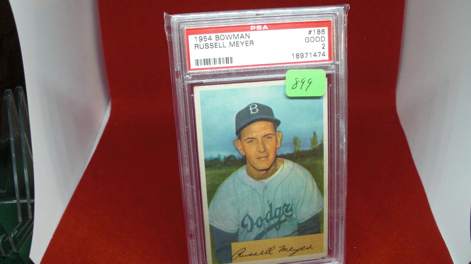 psa graded 1954 bowman good 2 russell meyer (1 of 1)