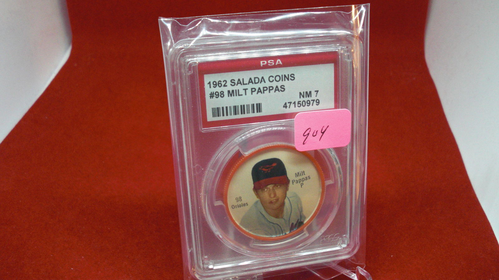 psa graded 1962 salada milt pappas mint 7 (1 of 1)
