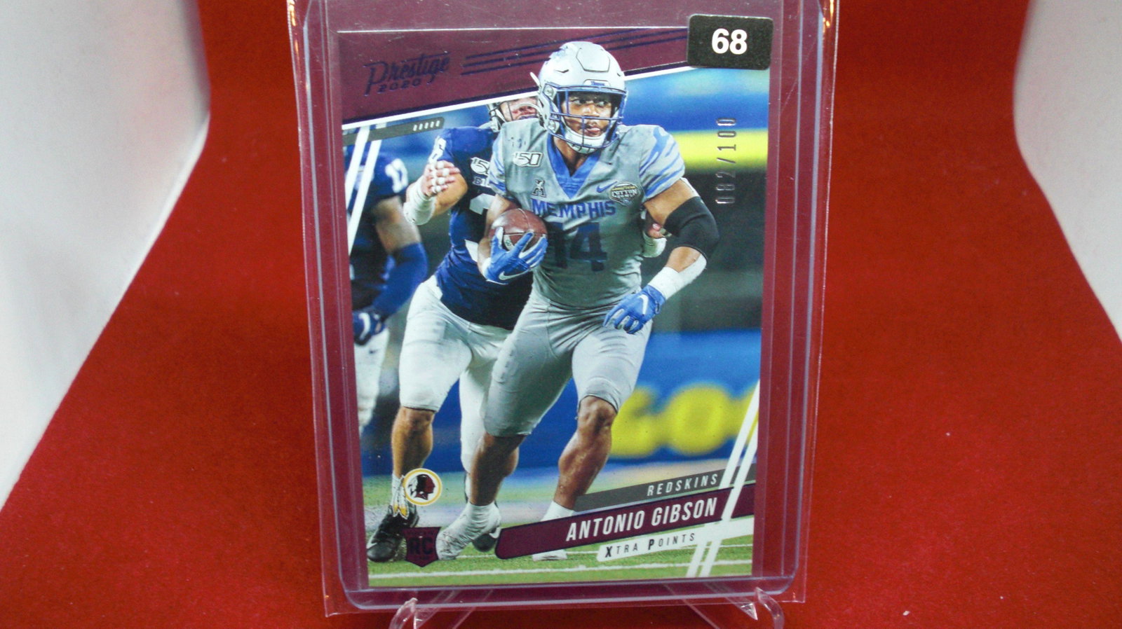 antonio gibson #082/100: in top loader