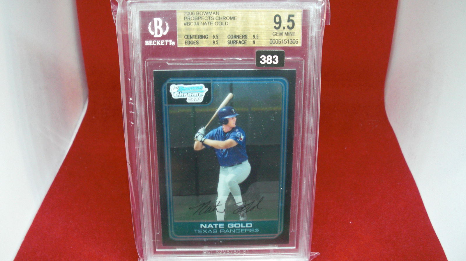 beckett graded 2006 nate gold mint 9.5 (1 of 1)