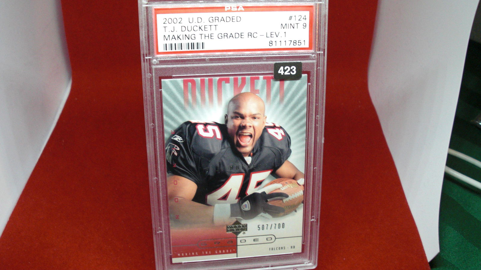 psa graded 2002 t.j duckett mint 9 (1 of 1)