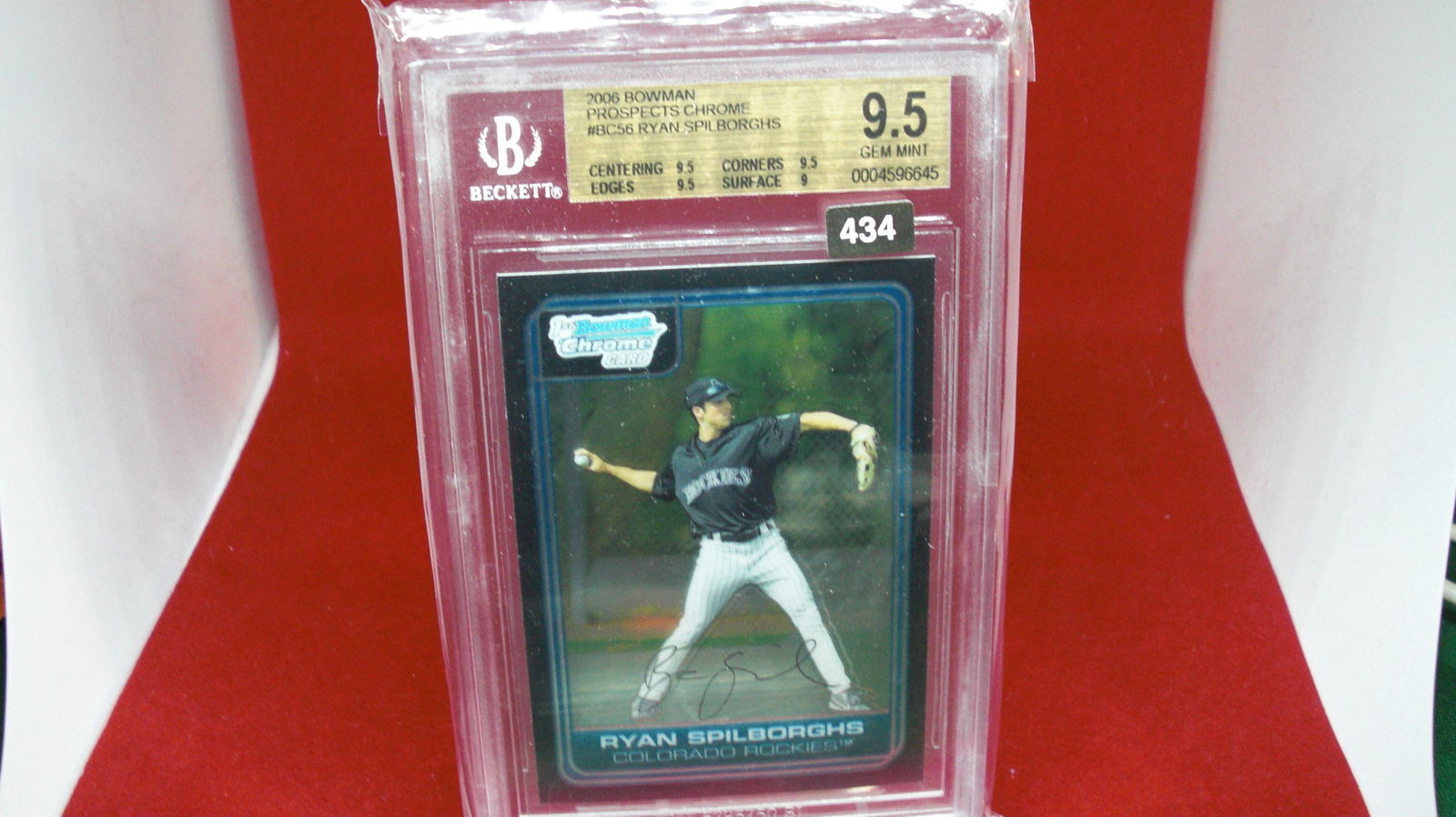 beckett graded 2006 ryan spilborghs mint 9.5 (1 of 1)