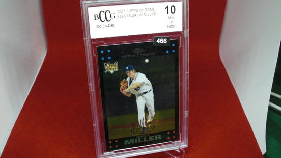 beckett graded 2007 andrew miller mint 10: nice graded card