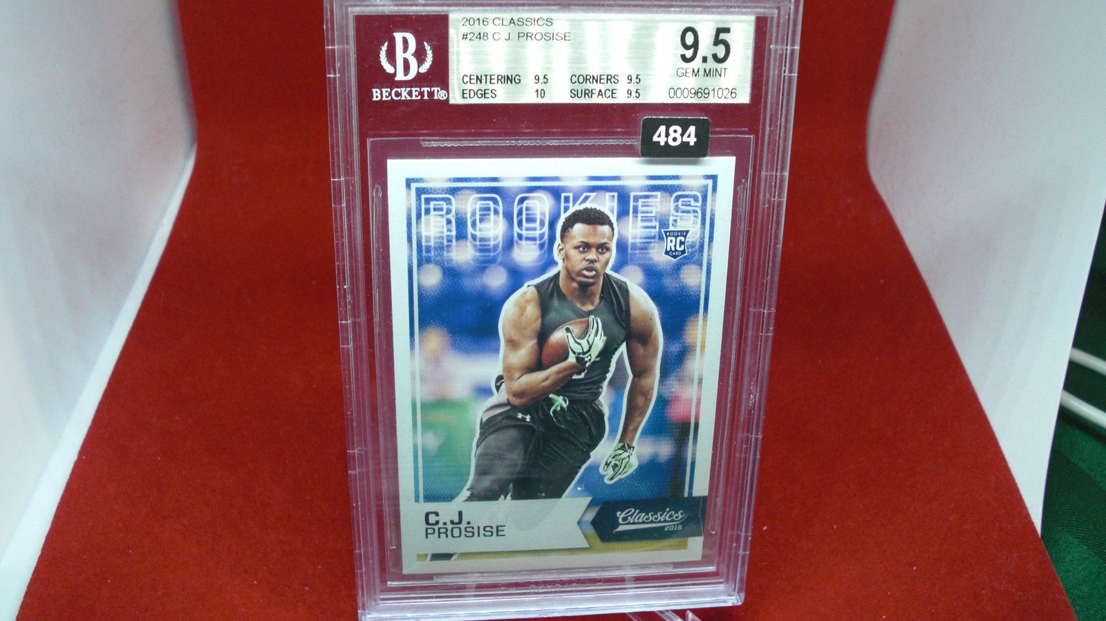 beckett graded c.j prosise mint 9.5 (1 of 1)