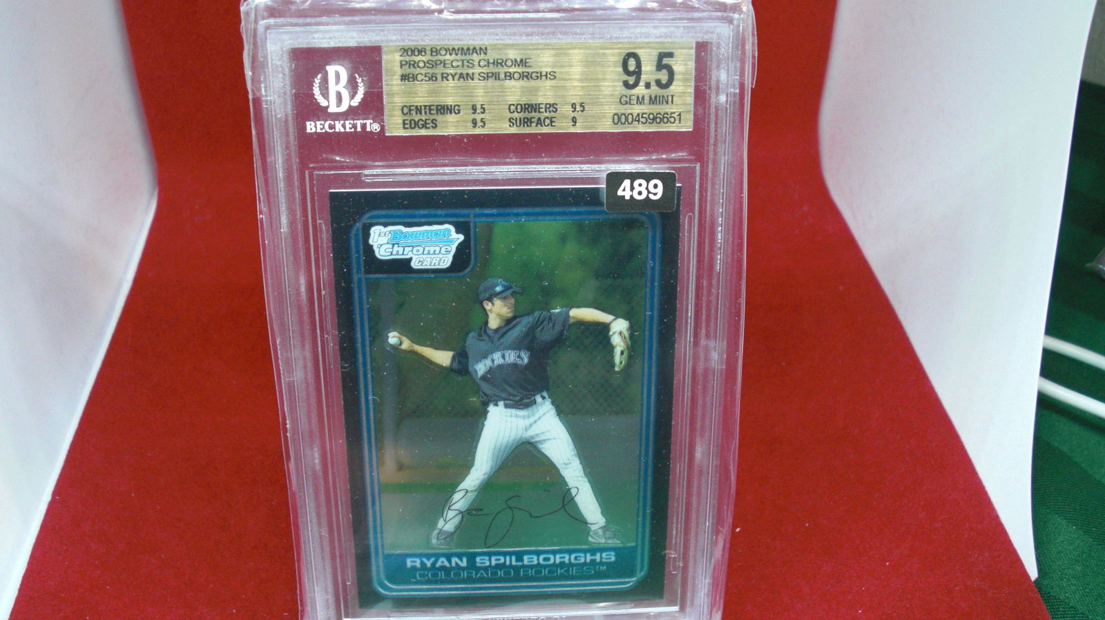 beckett graded 2006 ryan spilborghs mint 9.5 (1 of 1)