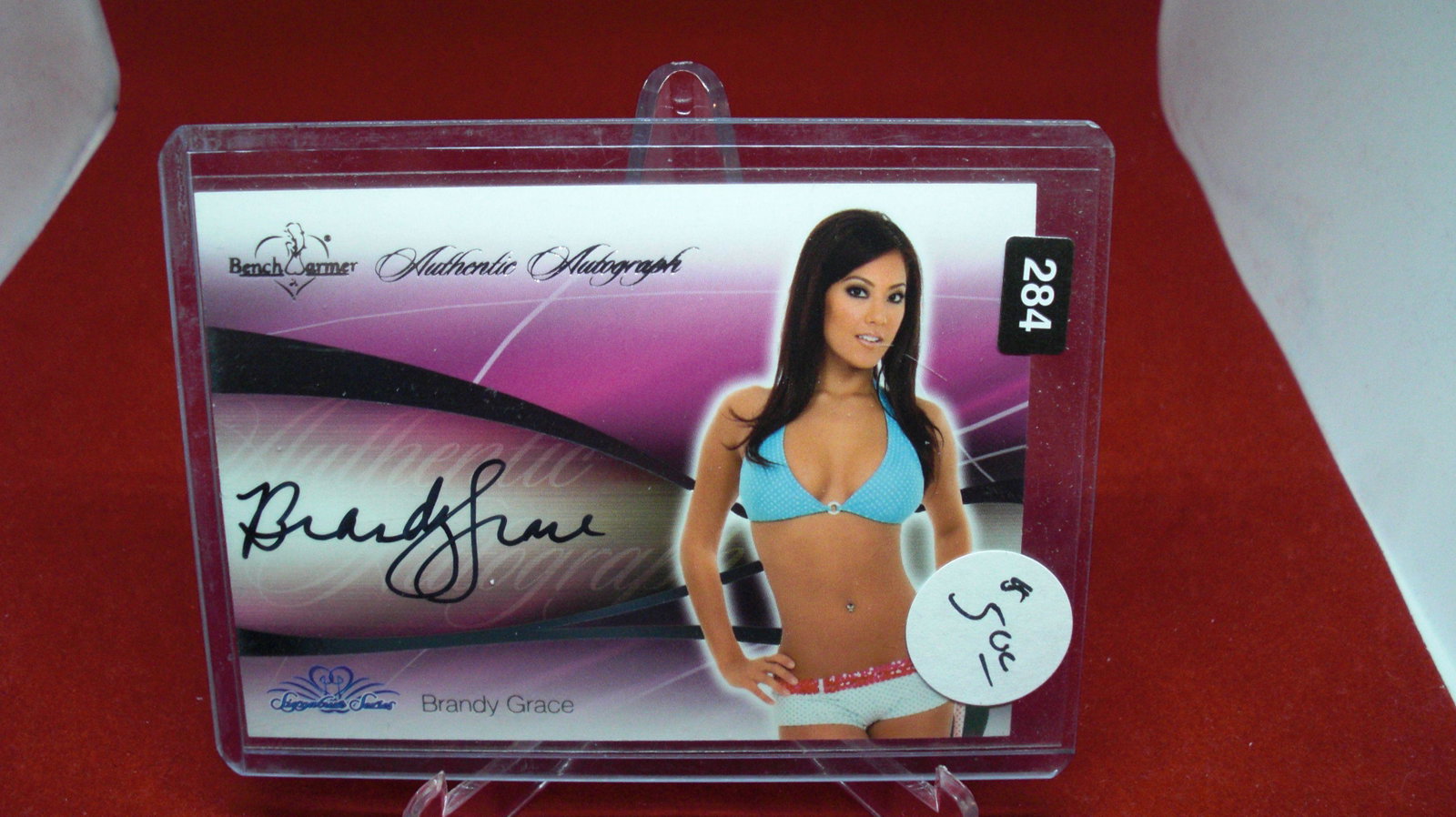 brandy grace signatrure card: in top loader