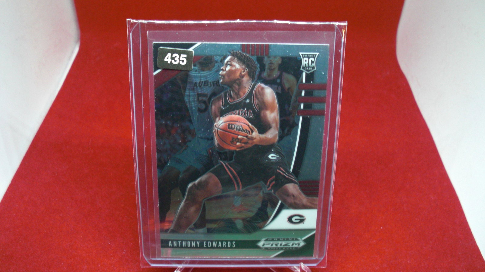 anthony edwards rookie prizm: in top loader