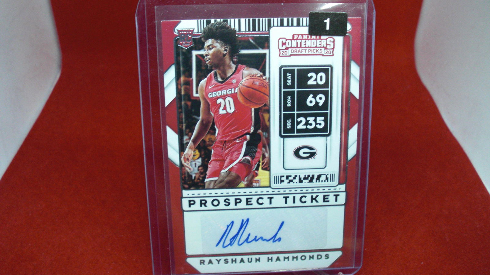 rayshaun hammonds signature rookie (1 of 1)