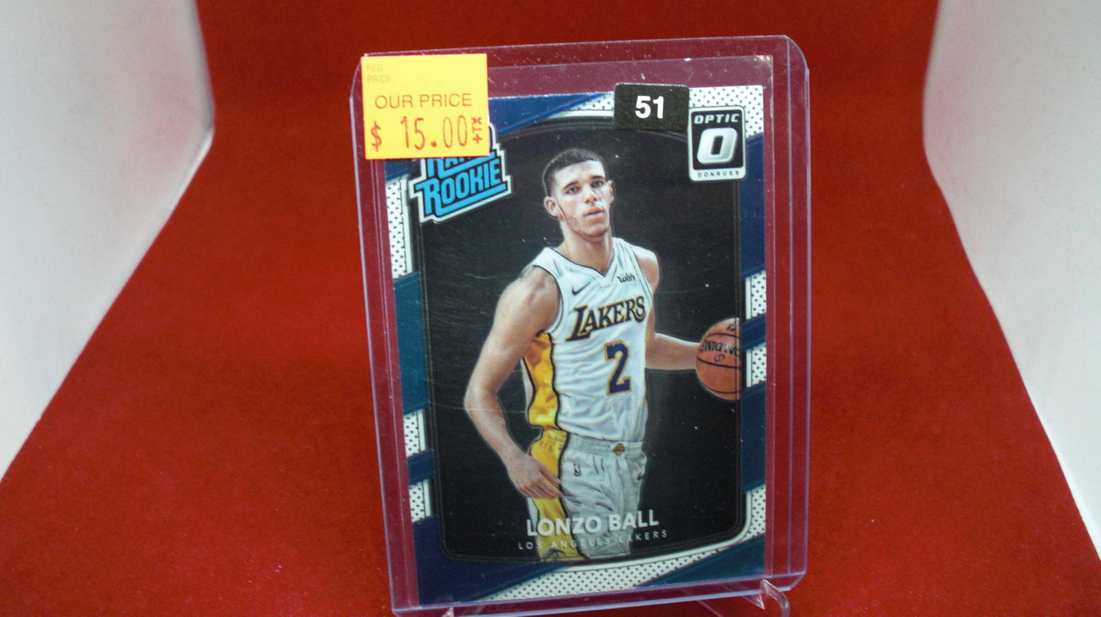 lonzo ball rated rookie: in top loader