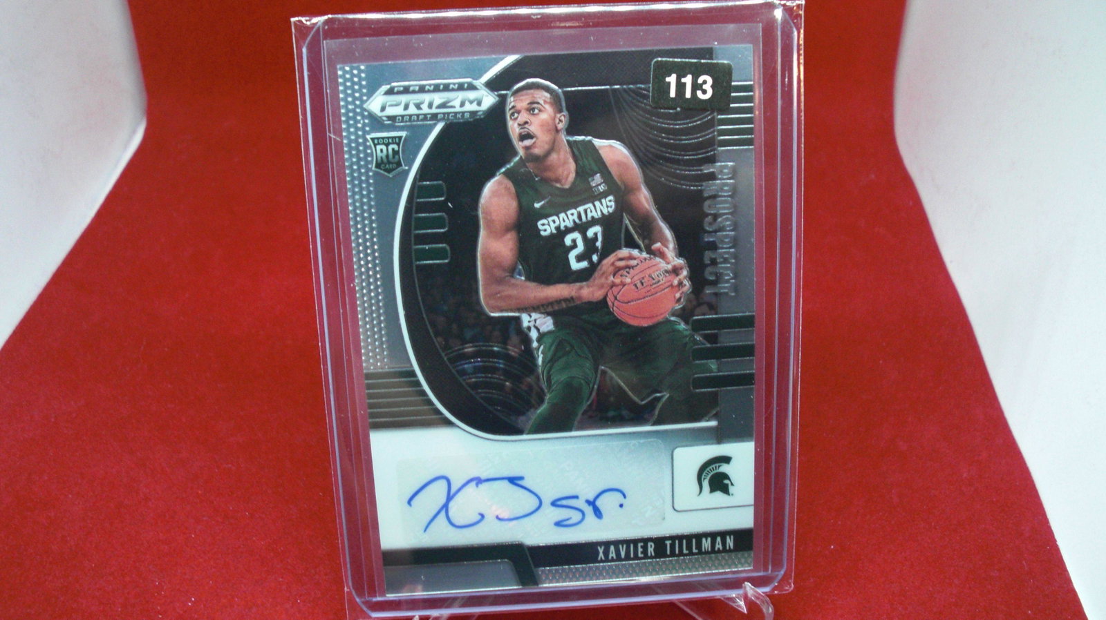 xavier tillman signature rookie: in top loader