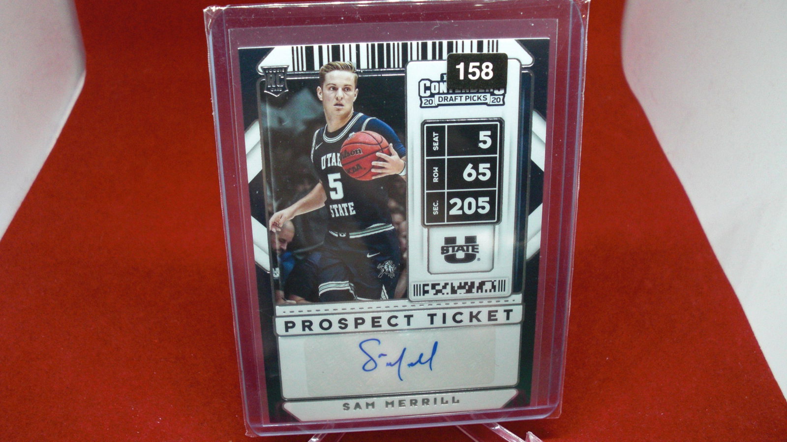 sam merrill signature rookie: in top loader