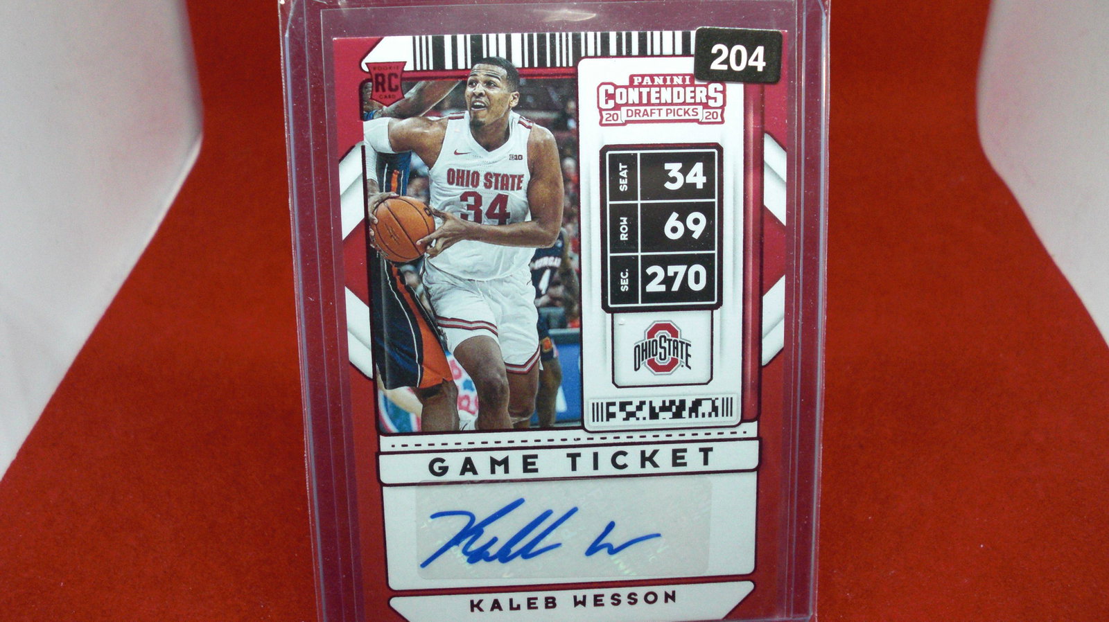 kales wesson signature rookie: in top loader