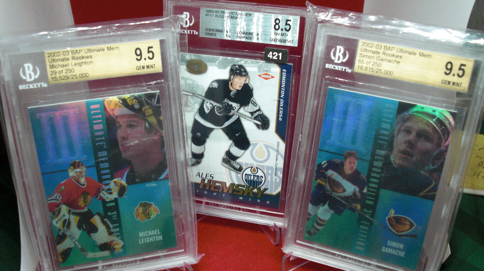 lot of 3 beckett graded hockey cards (1 of 1)