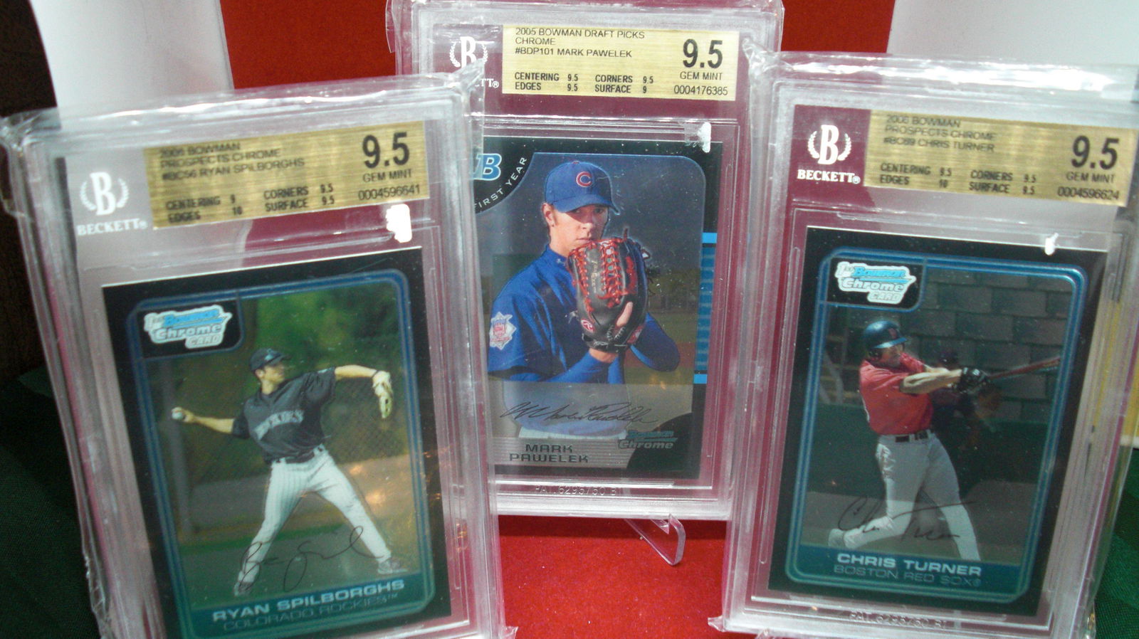 lot of 3 beckett graded baseball cards (1 of 1)