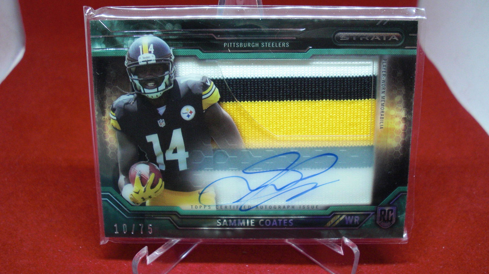 sammie coates signature/jersey #10/75 strats rookie (1 of 1)