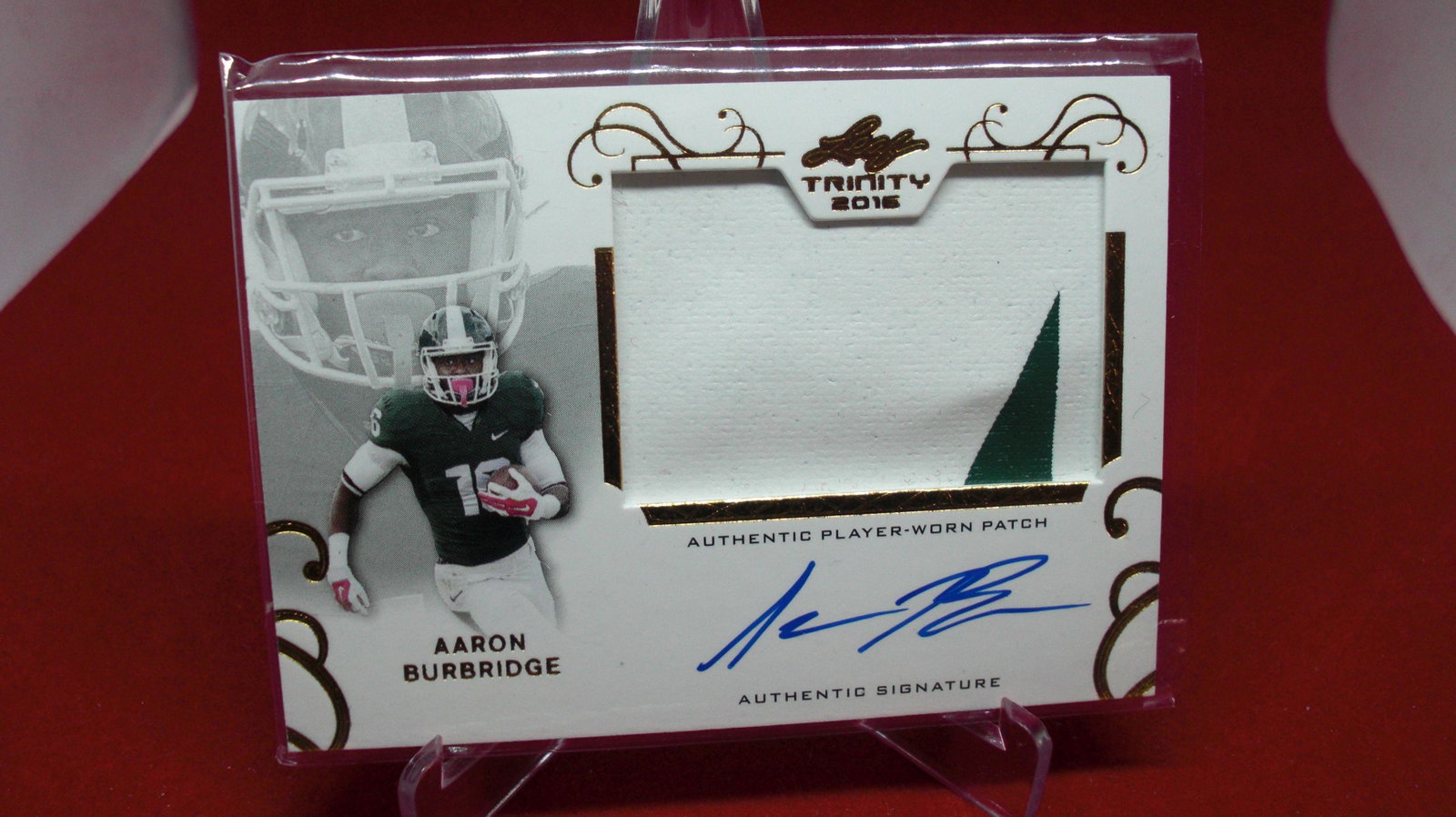 aaron burbridge signature/jersey trinity: sweet card