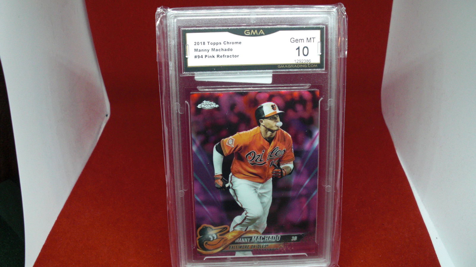 gma graded manny machado mint 10 pink refractor (1 of 1)