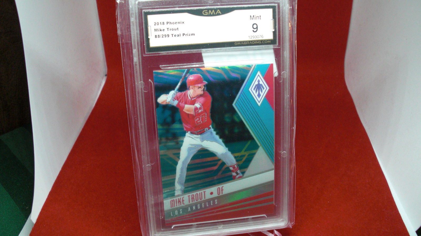 gma graded mike trout teal prizm #088/299 mint 9 (1 of 1)
