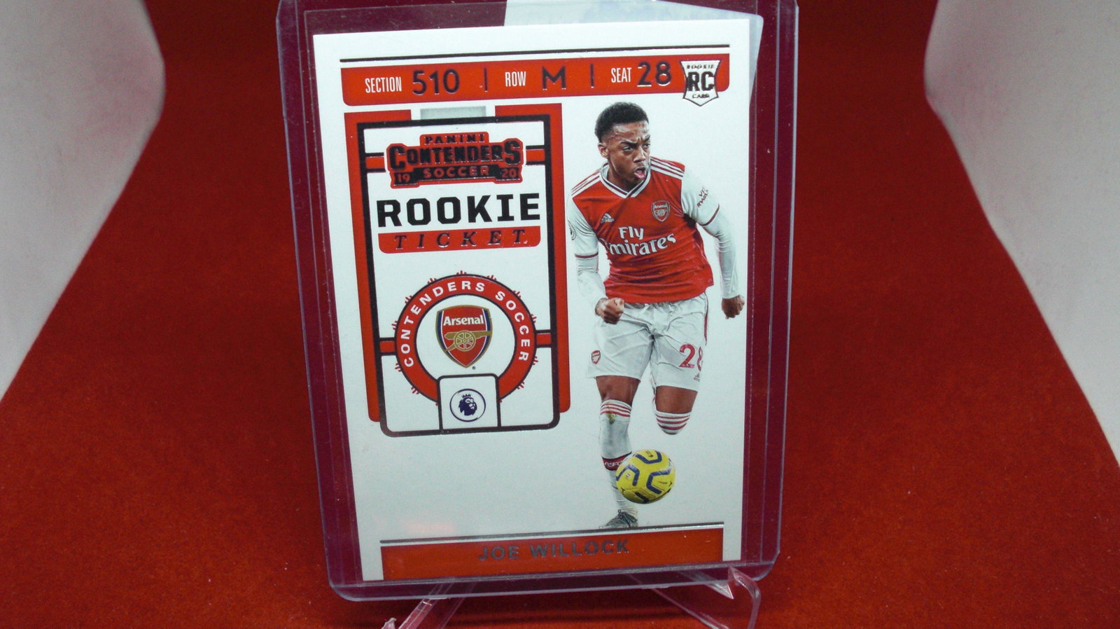 joe willock rookie soccer: in top loader
