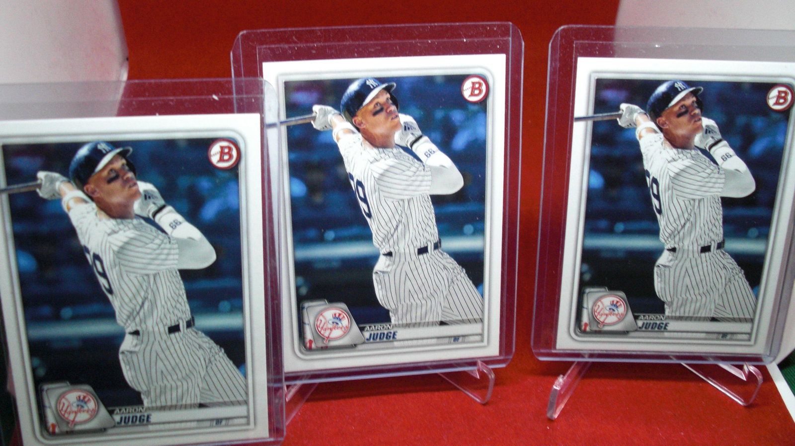 lot of 3 aaron judge: in top loader