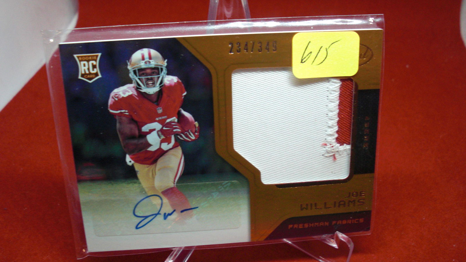 orange rookie joe williams signature jersey #234/349 (1 of 1)