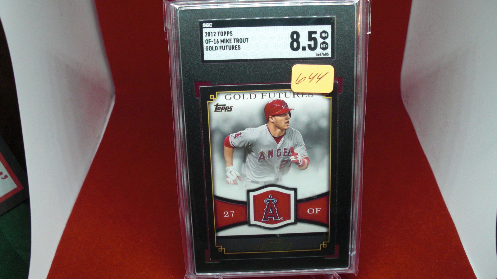 sgc 2012 mike trout gold futures mint 8.5 (1 of 1)