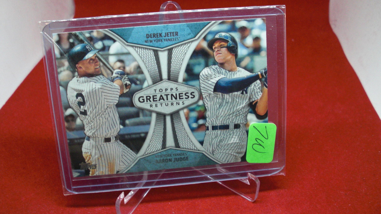 derek jeter and aaron judge: in top loader